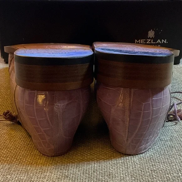 Fennix Italy Genuine Crocodile Lace-Up Shoes - Picture 5 of 6